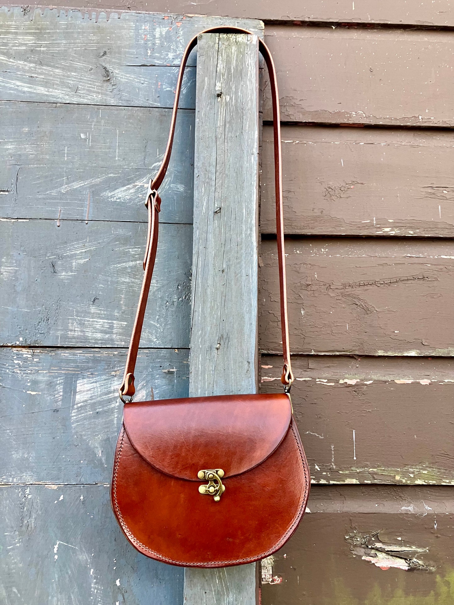 bag, the sarah, brown leather