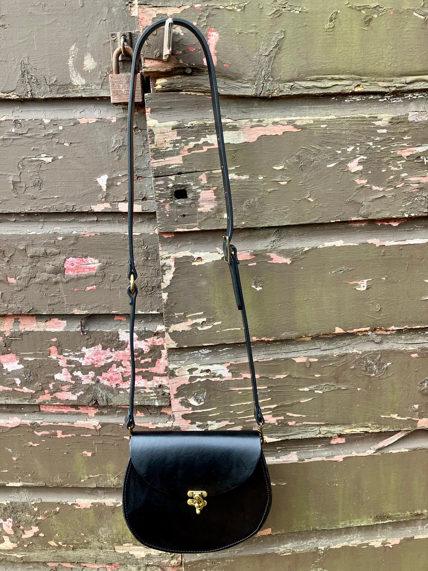crossbody, The Sarah, black leather