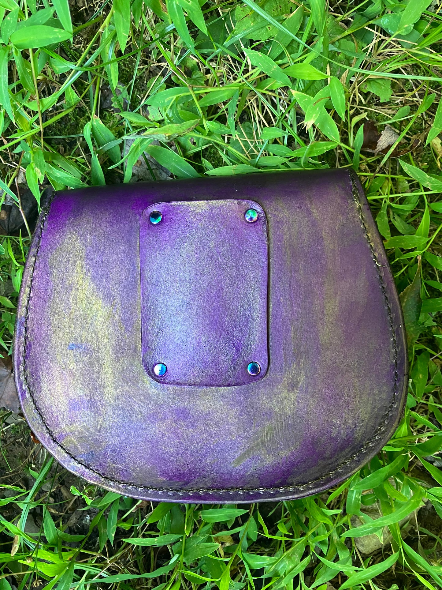 pj bag in metallic purple
