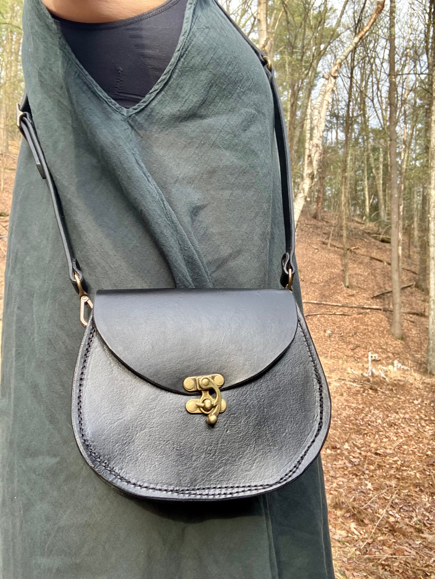 crossbody, The Sarah, black leather