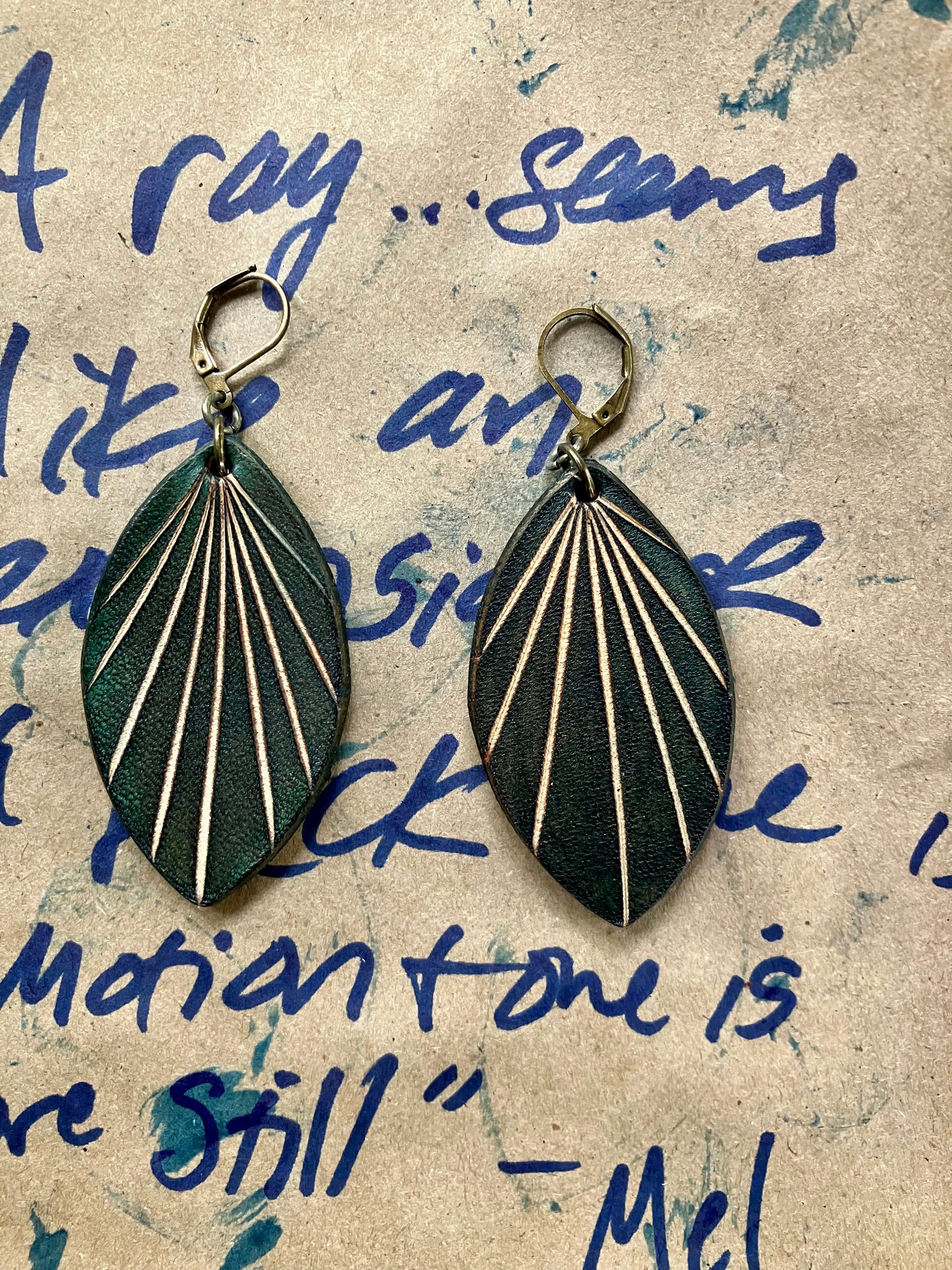 assorted leather earrings