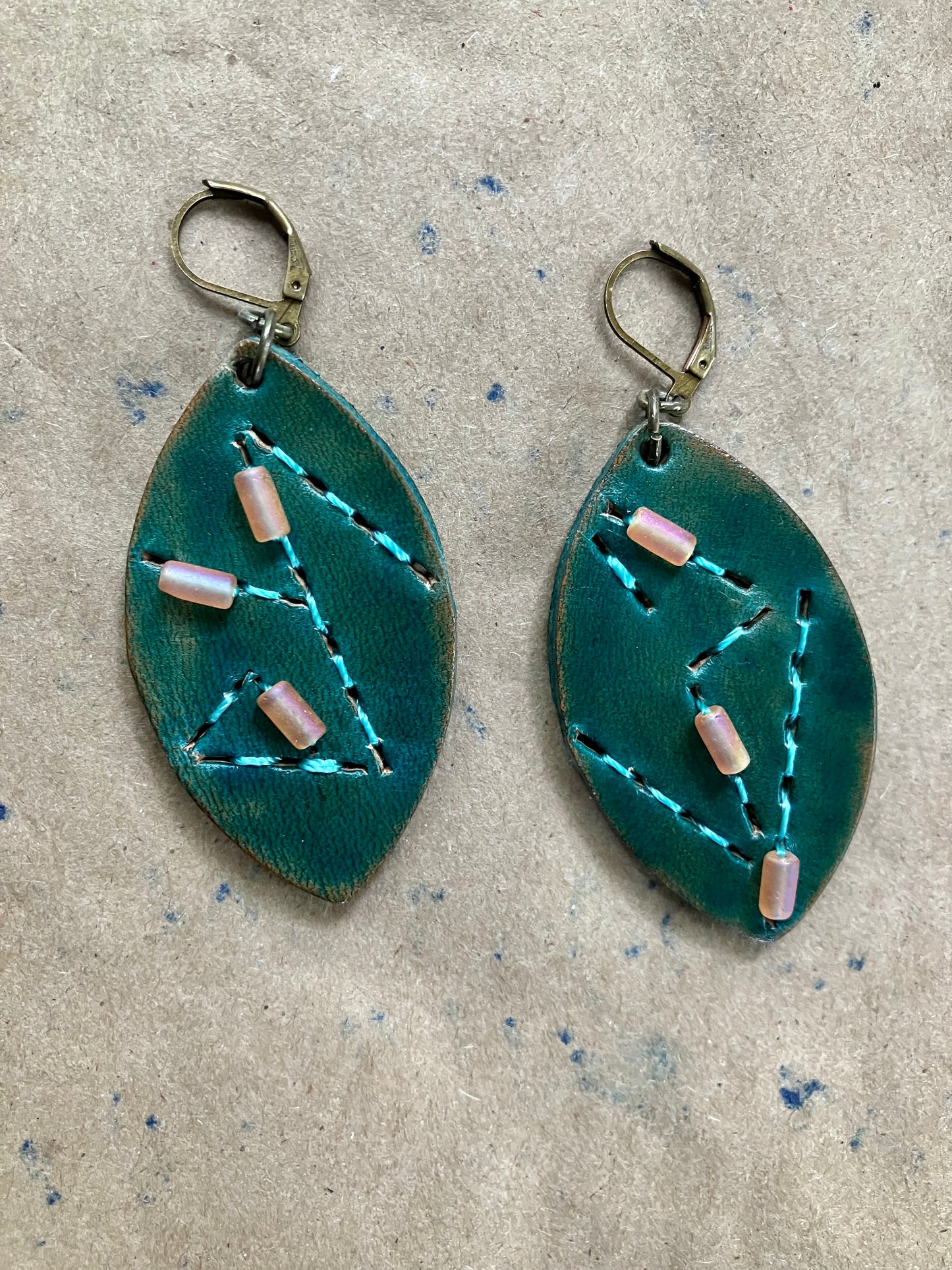 assorted leather earrings