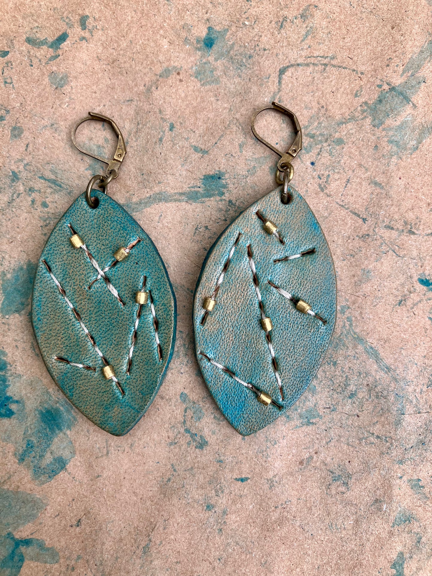 assorted leather earrings