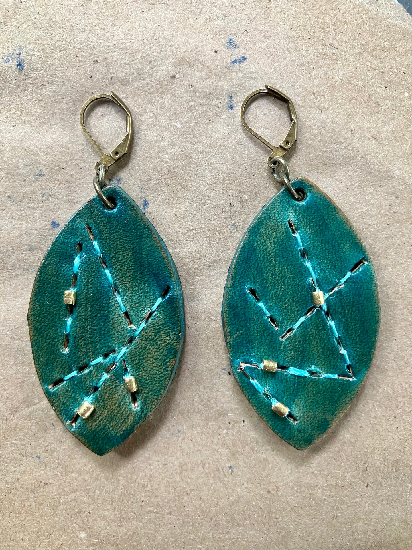 assorted leather earrings