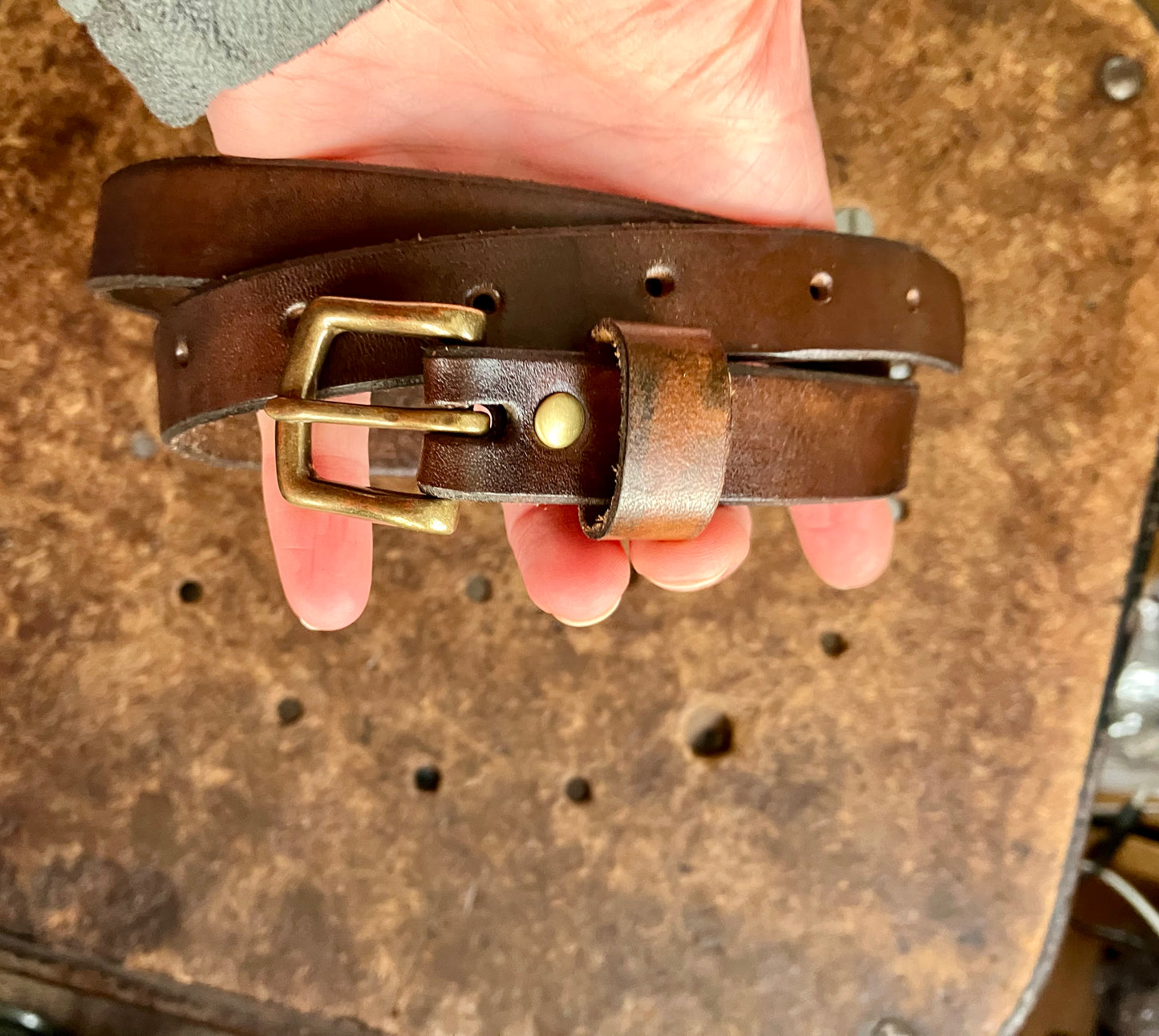 custom leather belt