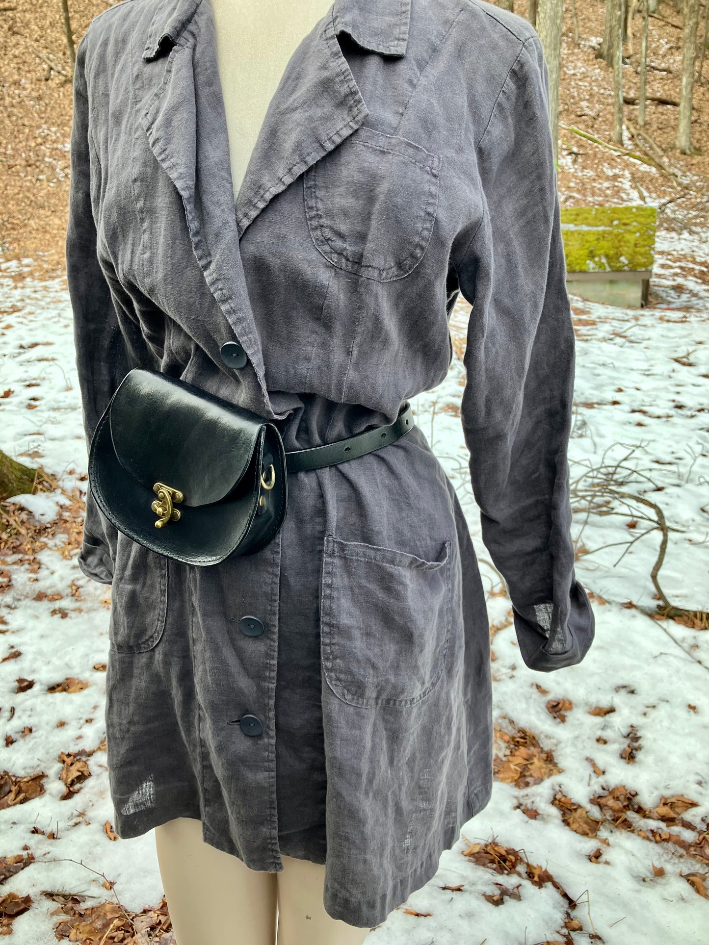 the johanna hybrid crossbody belt/bag in black