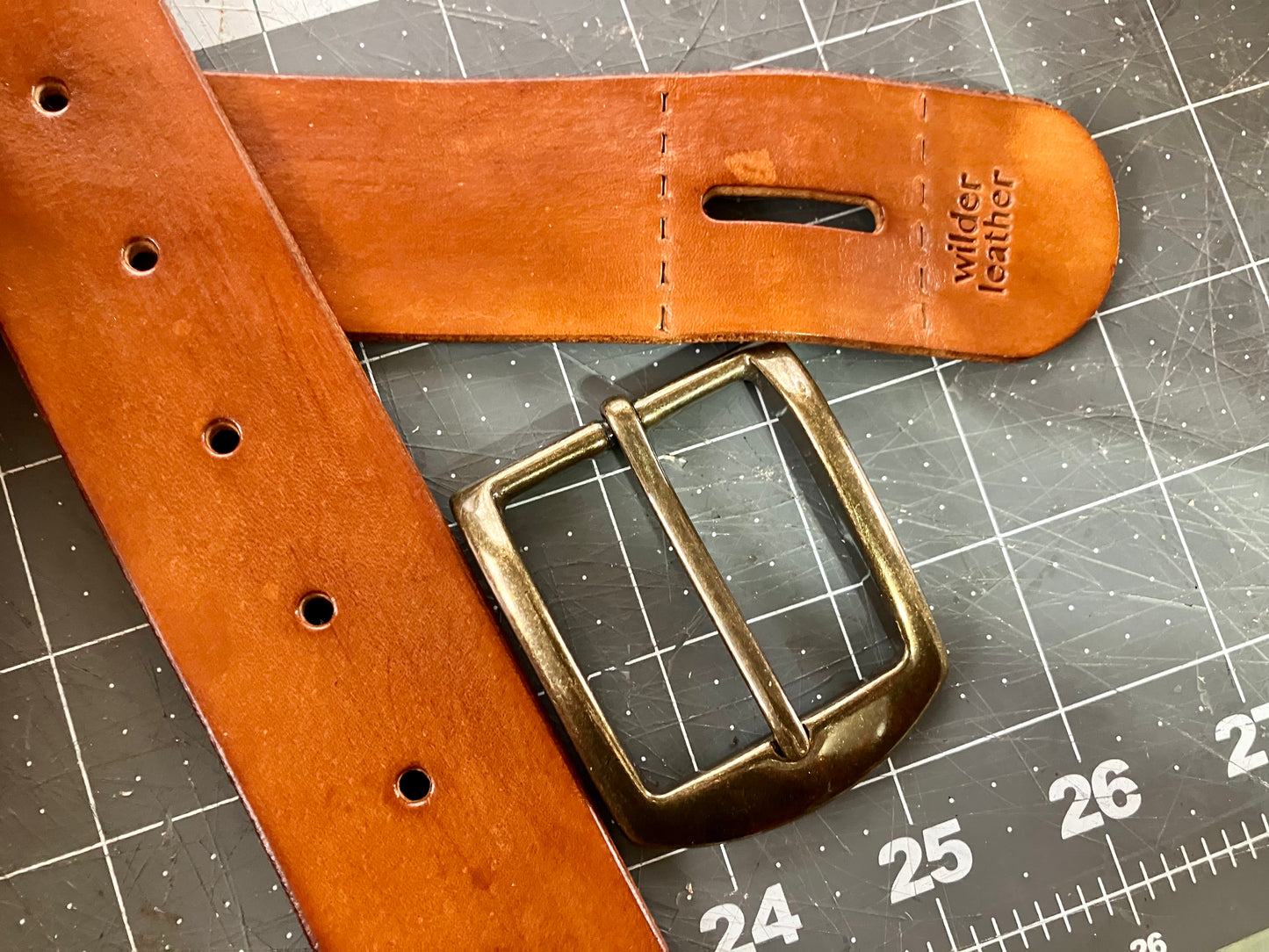 custom leather belt