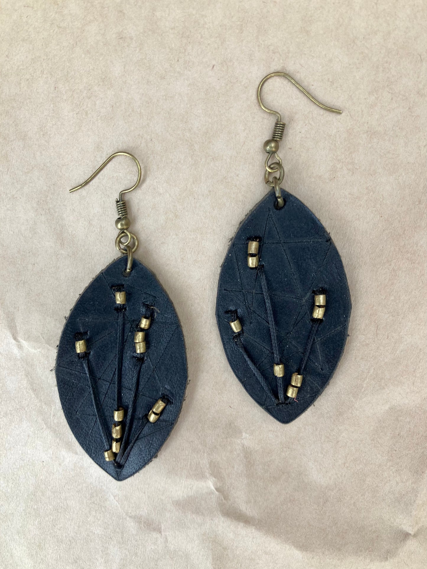 assorted leather earrings