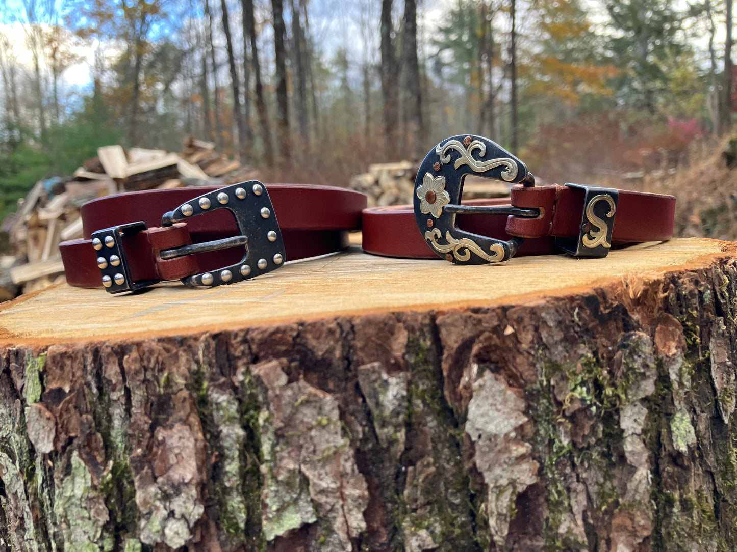 custom leather belt