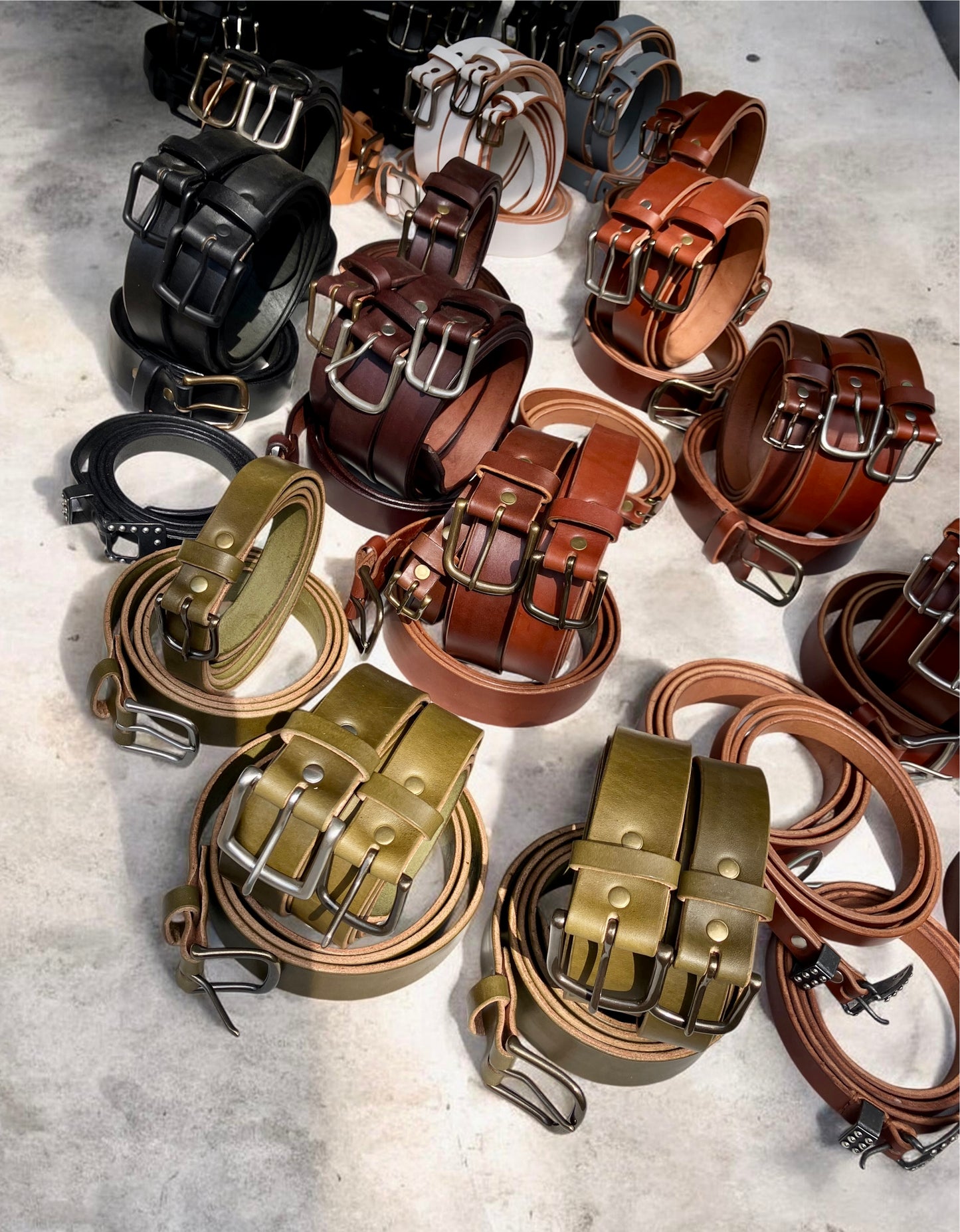 custom fit leather belt