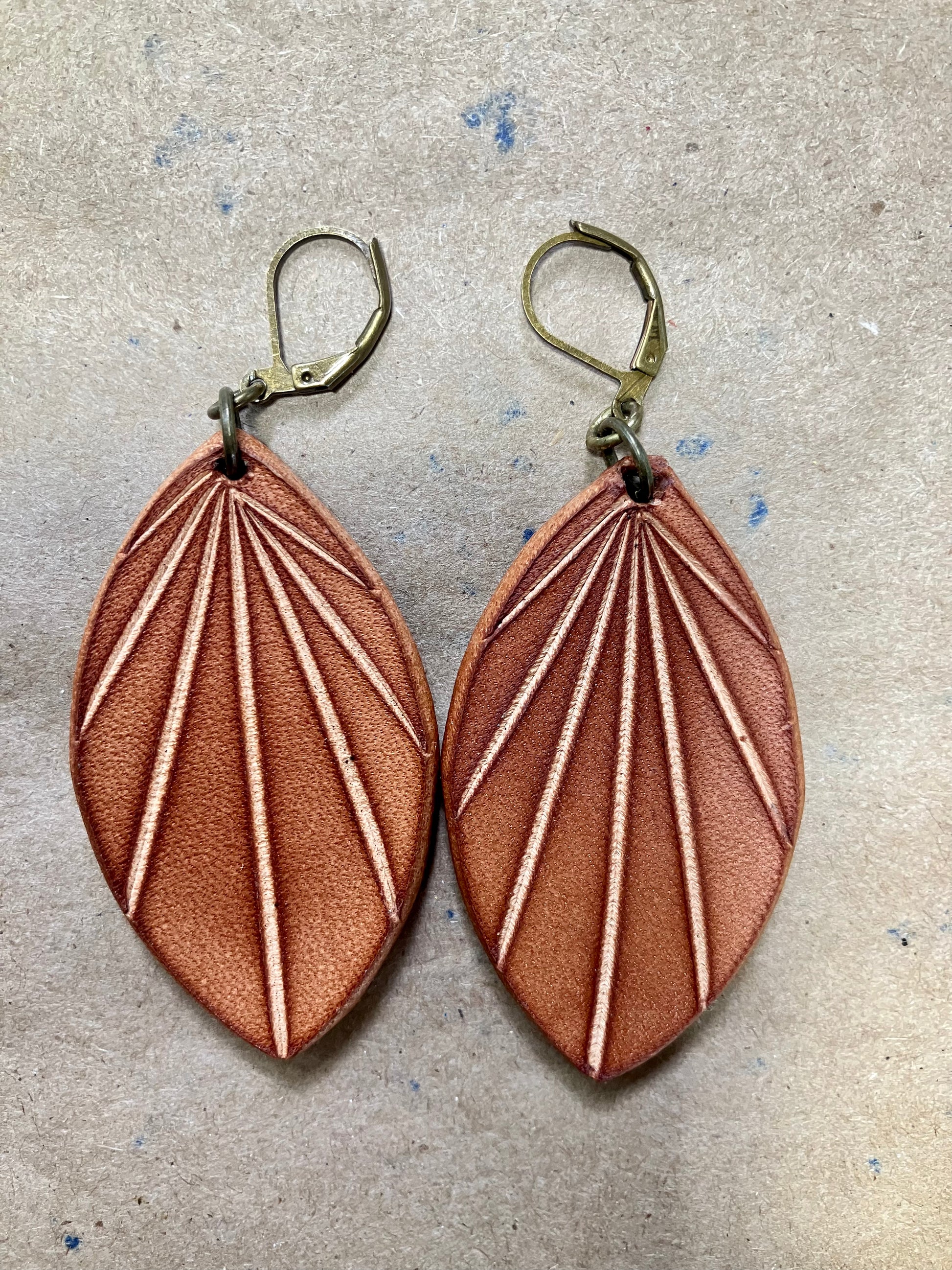 Cheap leather deals earrings