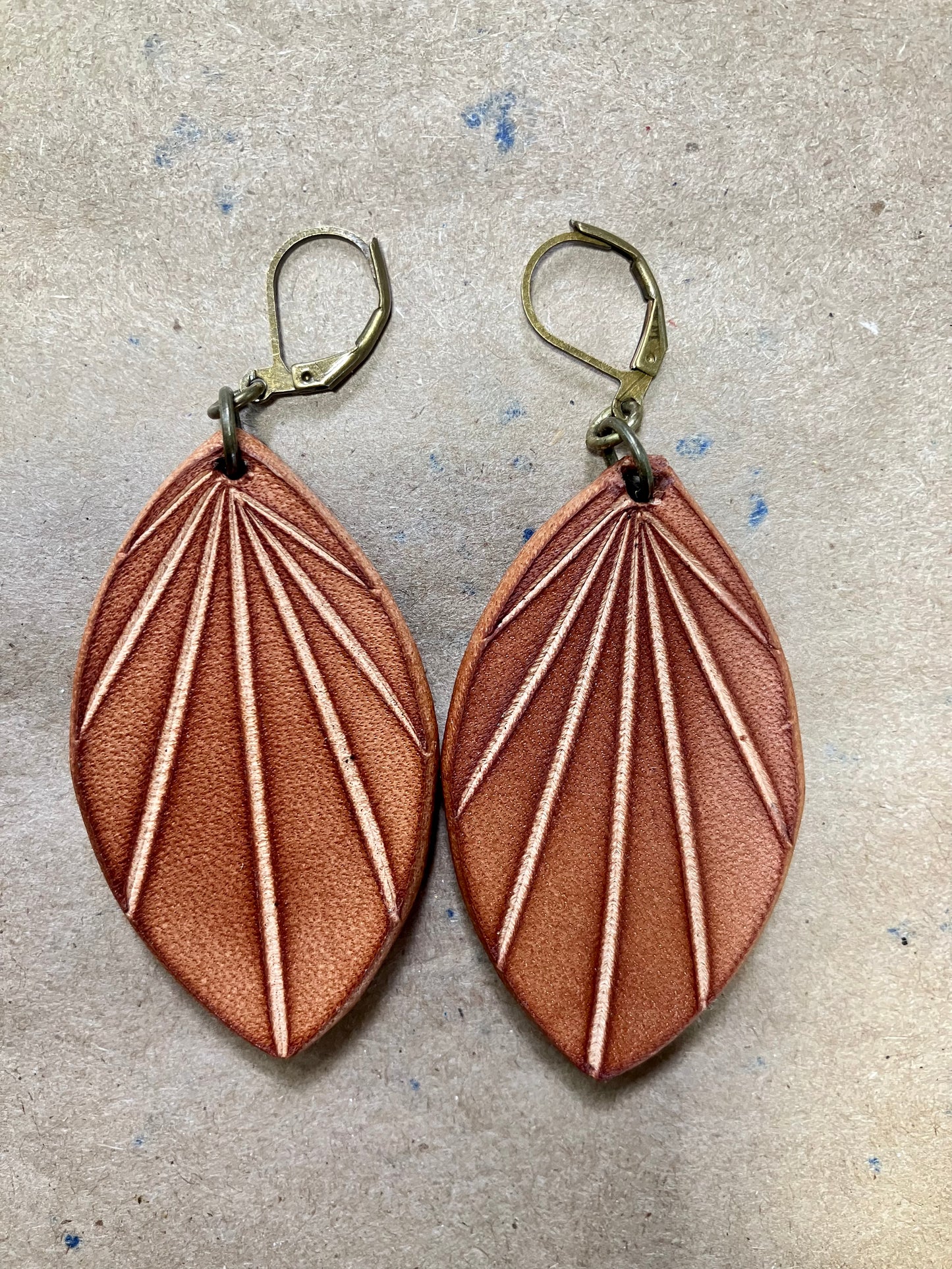 assorted leather earrings
