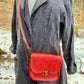 crossbody/belt bag hybrid, The Allyson, red slash leather