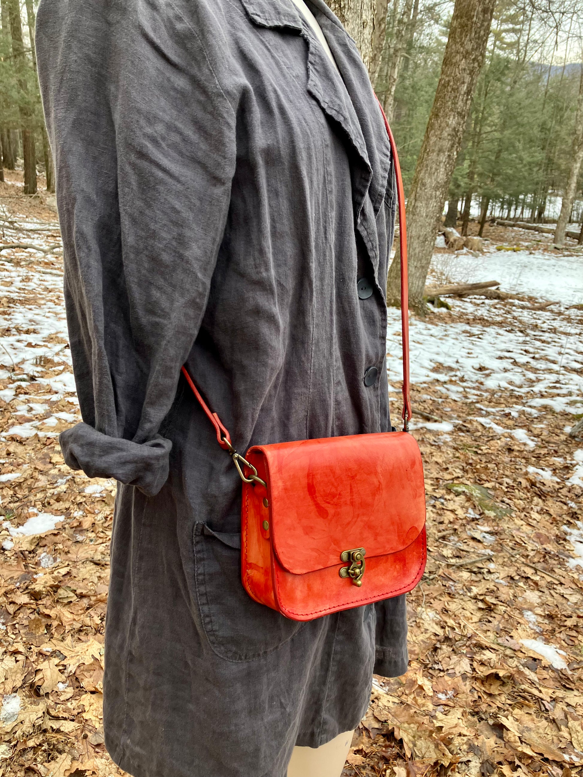 Swirl Leather Cross-Body Bag