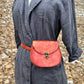crossbody/belt bag hybrid, The Johanna, orange splatter leather